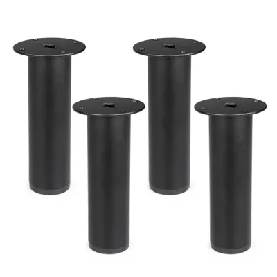 Produktbild von Möbelfuß Metall Schwarz höhenverstellbar 120–180 mm Möbelbein Sofafuß Tischfuß [4 Stück]