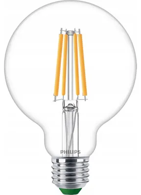 Produktbild von Philips Filament-Lampe transparent 60W G95 E27, 4 W, 60 W, E27, 840 lm, 50000 h, Warmweiß