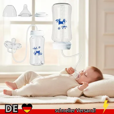 Produktbild von 3-in-1 Freihändige 300ML Weithals-Babyflasche Milchaufbewahrungsflasche