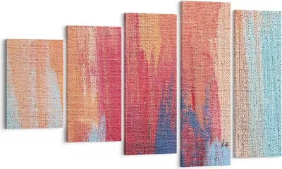 Produktbild von Bild auf Leinwand - Leinwandbild - 5 Teile - Die Farben Farben Abstraktion - 100x60cm - Wand Bild - Wanddeko - Wandbilder - Leinwanddruck - Bilder - Wanddekoration - Leinwand bilder - EG100x60-5069