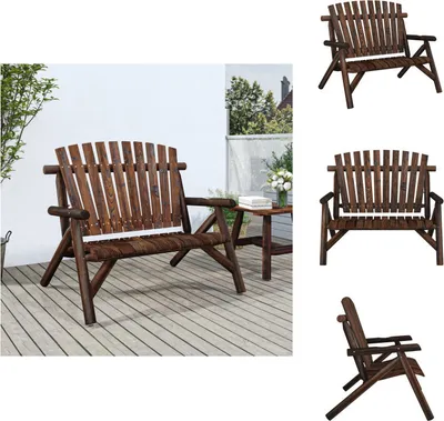 Produktbild von vidaXL Gartenbank 2-Sitzer 119x85x98 cm Massivholz Fichte -  Gartensofaelemente