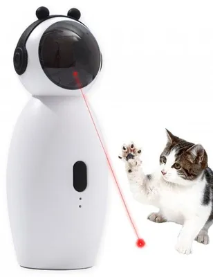 Obrázek produktu pro Elektrická laserová hračka pro kočky – Laserová hračka – Laserová hračka pro kočky – Laserová šipka – Včetně nabíjecího kabelu – Bezhlučný motor
