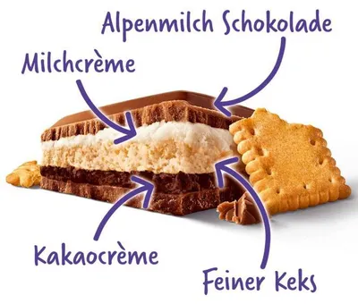 Produktbild von Milka Mmmax Schoko & Keks, Milchschokolade, 300 g, Schokolade, Milch, 2327 kJ, 558 kcal, 34 g