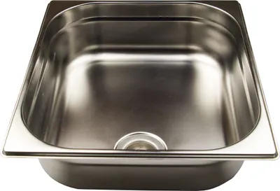Produktbild von Waschbecken Edelstahl 2/3 x 100 tief GN Pan Basin mit Spülventil