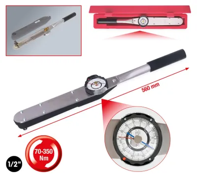 Immagine prodotto di KS TOOLS 1/2" Chiave dinamometrica di prova 70-350Nm - 516.3640