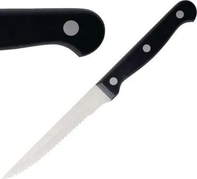 Produktbild von Olympia Steakmesser Mit Schwarzem Griff 21,5Cm (12 Stück)