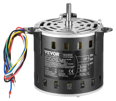 Obrázok produktu pre VEVOR motor dúchadla 1/3 hp, 220 V, 1,95 A, 1250 ot/min, 3 rýchlosti (750/950-1250 ot/min), priemer hriadeľa 10 mm, hriadeľ 20 mm, červený, proti smeru hodinových ručičiek od konca hriadeľa