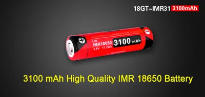 Produktbild von Klarus 18GT-IMR | 18650 aufladbarer Lithium-Ionen-Akku 3100mAh