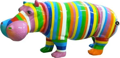 Produktbild von Designer Abstrakte Figur Moderne Figuren Dekoration Nilpferd Garten Skulpturen