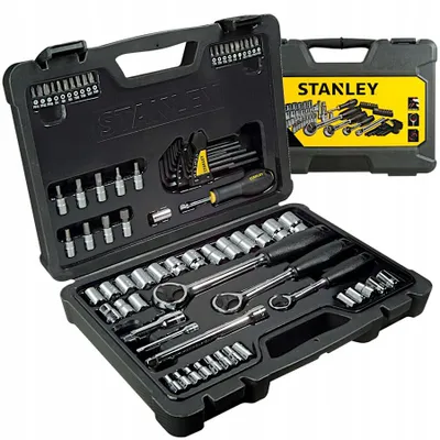 Stanley STHT0-73930 Steckschlüsselsatz, 80-teilig, 1/4, 3/8 und 1/2 Zoll