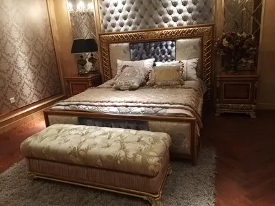 Produktbild von Doppelbett Bett Ehebett Design Luxus Betten Barock Rokoko Antik Stil 180x200