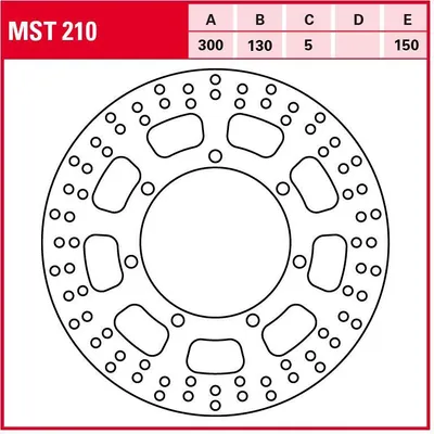 Produktbild von TRW Bremsscheibe Allround starr MST210 VN800 Classic VN800A