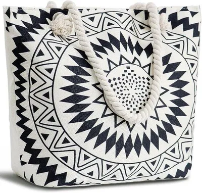 Immagine prodotto di Grande borsa da spiaggia da donna con cerniera