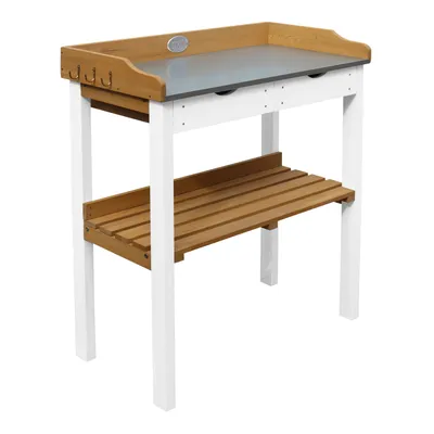 Image de AXI Table de jardin avec 2 tiroirs Marron et blanc