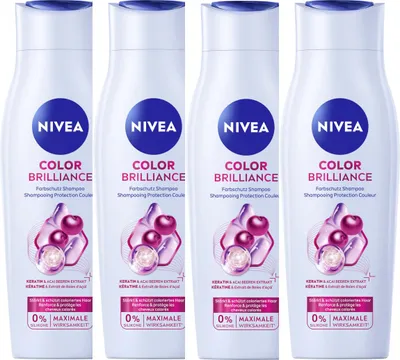 Productafbeelding van Nivea Shampoo Color Brilliance, beschermende shampoo voor gekleurd haar, 250 ml, 4 stuks