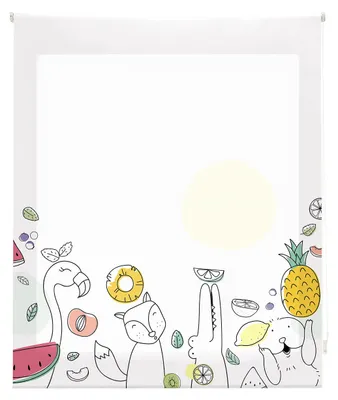 Kinder-Rollo Zoofruit, halbtransparent, 150x180 cm