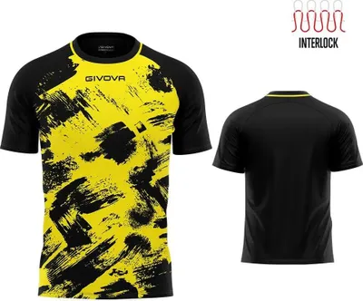 Produktbild von Givova Art Interlock Sport-T-Shirt Gelb-Schwarz