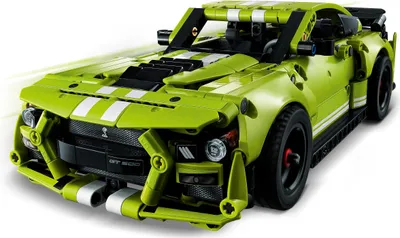 Produktbild von LEGO 42138 Technic Ford Mustang Shelby GT500, Modellauto-Bausatz, Spielzeugauto, Rennauto für Kinder und Teenager mit AR-App und Rückziehmotor