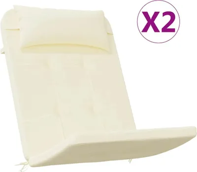 Produktbild von vidaXL Adirondack-Auflagen 2 Stk. Creme Oxford-Gewebe