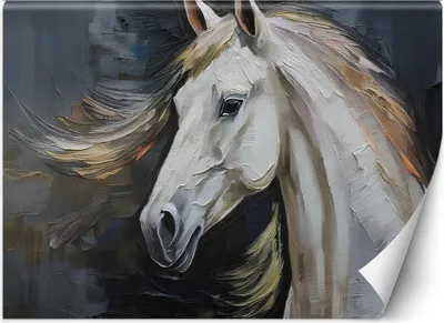 Produktbild von Vlies fototapete Weißes Pferd 350x245 cm Feeby Weiß inkl. Kleber einfache Montage