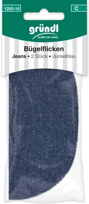 Produktbild von Gründl Bügelflicken Jeans 2 Stück dunkelblau