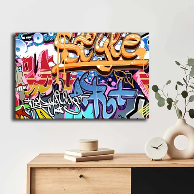 Produktbild von Wallity, 4570POP-005, Dekorative Leinwandmalerei, Mehrfarbig, 100 % LEINWAND, 45 x 70 cm