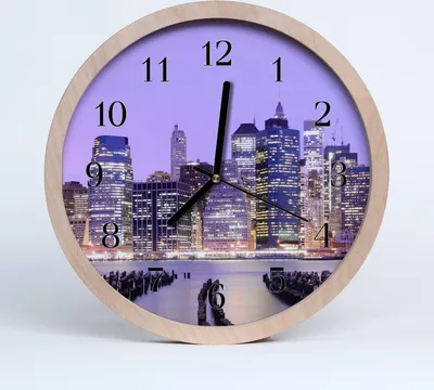 Produktbild von Holzuhr 20fi cm wanduhr - Stadtgebäude Stadt