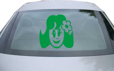 Produktbild von Indigos UG - Aufkleber Heckscheibe & Motorklappe DE6357 - grün - 600x599 mm - Cute Baby Girl - Auto Scheiben Fenster Heckklappe Tuning Racing JDM - Die cut