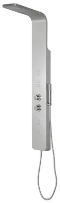 Produktbild von Sapho PRESTIGE Duschpaneel mit Thermostat-Armatur 200x1400mm, Edelstahl matt