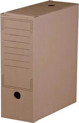 Produktbild von 25x Archiv-Ablagebox 100 mit Automatikboden 323x96x272mm braun