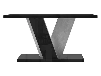 Produktbild von MIRJAN24 Couchtisch Viney, Wohnzimmertisch, 110x70x60 cm, Modern Kollektion (Farbe: Schwarz Hochglanz / Beton)