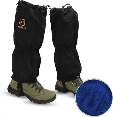 Produktbild von Wasserdichte Gamaschen aus 210D Oxford-Polyester mit Fleece-Innenfutter, Beinschutz für Wandern, Skifahren, Klettern und Outdoor