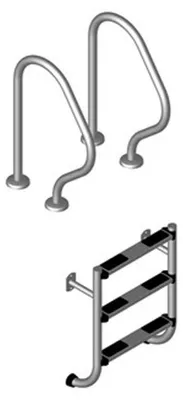 Produktbild von IDEAL Geteilte Leiter Modell 58 V2A 4-stufig mit Griffbögen