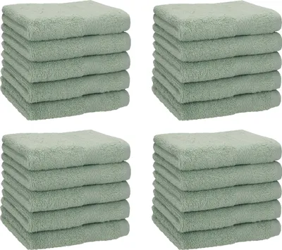 Produktbild von Betz 10 Stück Seiftücher 30x30 cm PREMIUM 100% Baumwolle  Farbe: heugrün