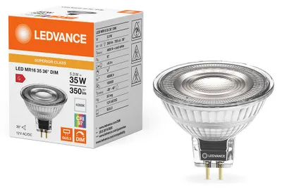 Produktbild von Ledvance LED MR16 Glas Reflektor 5,3W = 35W GU5,3 12V 350lm Neutralweiß 4000K 36° Ra>97 DIMMBAR