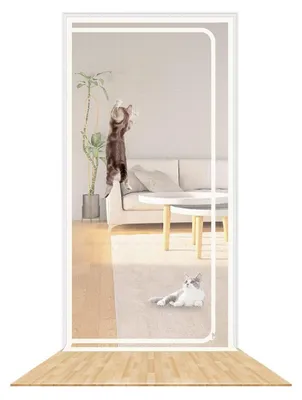 Image de Grille de protection pour balcon, porte de 120x240 cm, renforcée et dotée d'une fermeture éclair pour animaux de compagnie