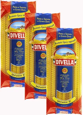 Produktbild von Divella Mafaldine N81 getrocknete Pasta, 1,5 kg, 3 x 500 g