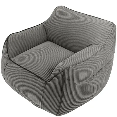 Produktbild von Sitzsack-Sessel aus Cord BANANAIR 100x110 cm, dunkelgrau