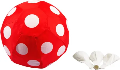 Produktbild von Wolkenstürmer Pocketball Balu Pünktchen (rot-weiß) in Größe S (24cm) - inkl. 3 Ballons
