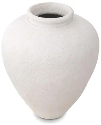 Immagine prodotto di Casa Padrino Vaso in argilla bianco opaco Ø 64 x H. 83 cm - Vaso decorativo rotondo fatto a mano - Decorazione del soggiorno - Decorazione del giardino - Accessori per la decorazione