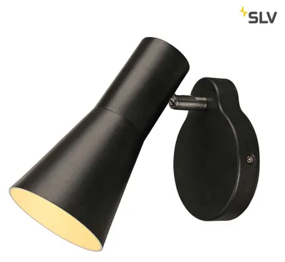 Produktbild von SLV 148540 PHELIA Wandleuchte schwarz GU10 mit Schalter