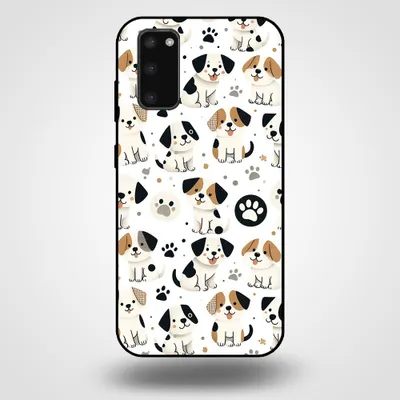 Produktbild von Smartphonica Handytasche für Samsung Galaxy S20 mit Hundedruck - TPU Rückseite Fall Hunde Design