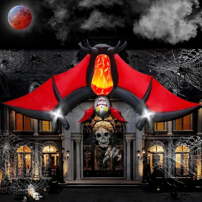 Obrázok produktu pre 12-stopá nafukovacia dekorácia na Halloween – netopier
