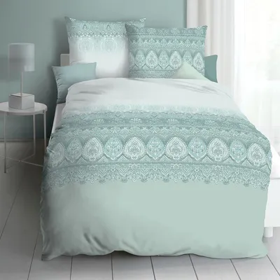 Produktbild von Kaeppel Mako-Satin Bettwäsche Opulence jade 155x220 cm + 80x80 cm