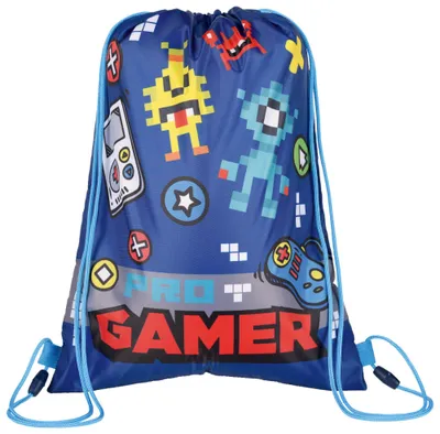 Produktbild von ST.MAJEWSKI Turnbeutel Sportbeutel Rucksack Tasche GAMER COMPUTERSPIEL leicht bunt Kinder Jungen