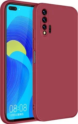 Produktbild von Huawei Nova 6 Hülle, LaimTop Slim Liquid Silikon Gel Gummi Schutzhülle für Huawei Nova 6 Rot