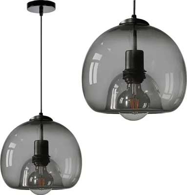 Produktbild von tooLight Pendellampe App1027-1Cp Schwarz Runden 1-Lichtquelle E27 25X25X45-100Cm Einstellbar