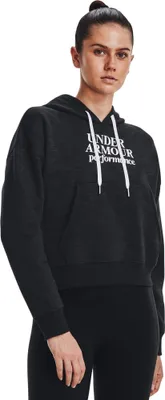 Produktbild von Under Armour Essential Script Hoodie-Schwarz 1374107-001__LG