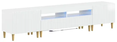 Produktbild von vidaXL 5-teiliges LED TV Schrank Hochglanz Weiß Holzwerkstoff