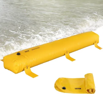 Immagine prodotto di Barriera antiallagamento, lunghezza 3,65 m x altezza 30 cm Alternativa ai sacchi di sabbia, barriera antiallagamento con ottimo effetto impermeabile, tubi di deviazione dell'acqua in PVC riutilizzabili, barriere antiallagamento per casa, porte, garage
